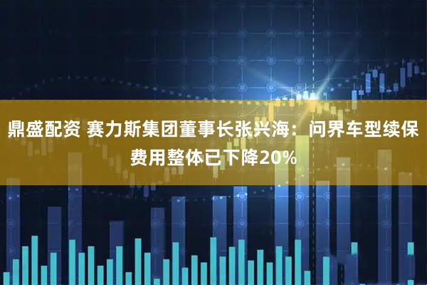 鼎盛配资 赛力斯集团董事长张兴海：问界车型续保费用整体已下降20%